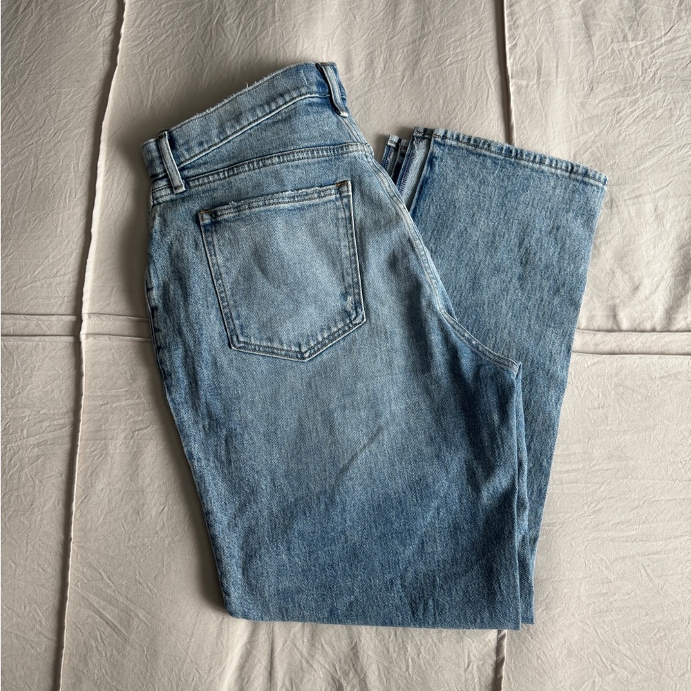 Abercrombie 90s Straight Ultra High Rise Denim size 33/16 Short Curve Love